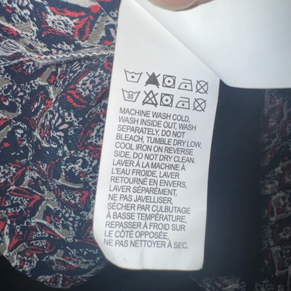 Lucky Brand Boho Multicolor Patterned Blouse - image 10